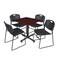 Kobe Kobe Square Table & Chair Set, Wood, Metal, Polypropylene Top TKB3030MH44BK - alternate 1
